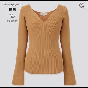 WOMEN 3D KNIT RIBBED LONG-SLEEVE SWEATER (MAME KUROGOUCHI)